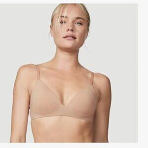 Victoria's Secret Lightly Lined Wireless Comfort Bra Nude Beige 36D